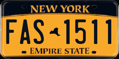 NY license plate FAS1511