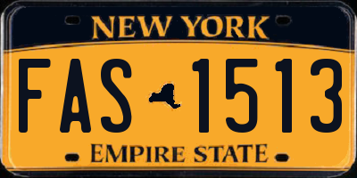 NY license plate FAS1513