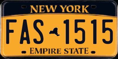NY license plate FAS1515
