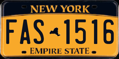 NY license plate FAS1516