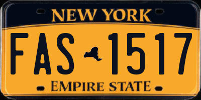NY license plate FAS1517