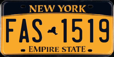 NY license plate FAS1519