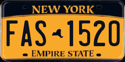 NY license plate FAS1520