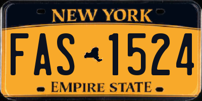 NY license plate FAS1524