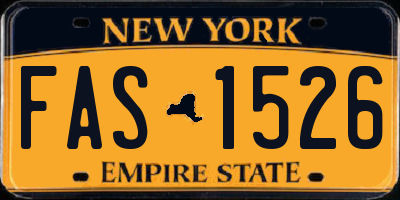 NY license plate FAS1526