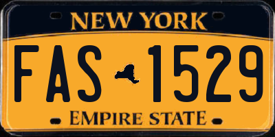 NY license plate FAS1529