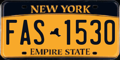 NY license plate FAS1530