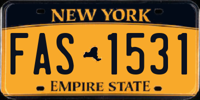 NY license plate FAS1531