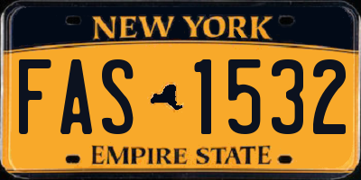 NY license plate FAS1532