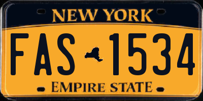 NY license plate FAS1534