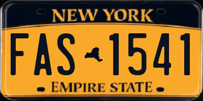 NY license plate FAS1541