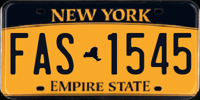 NY license plate FAS1545