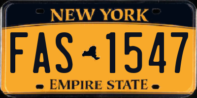 NY license plate FAS1547