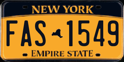 NY license plate FAS1549