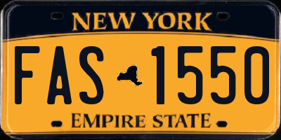 NY license plate FAS1550