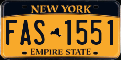 NY license plate FAS1551