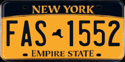 NY license plate FAS1552