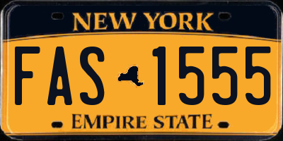 NY license plate FAS1555