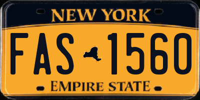 NY license plate FAS1560