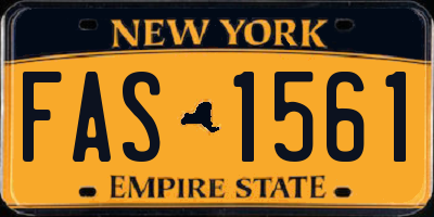 NY license plate FAS1561