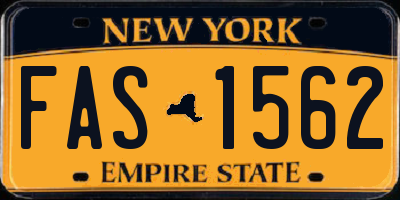 NY license plate FAS1562