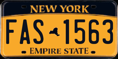 NY license plate FAS1563
