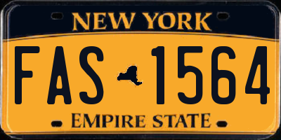 NY license plate FAS1564