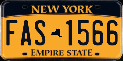 NY license plate FAS1566