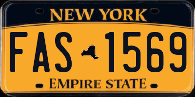 NY license plate FAS1569