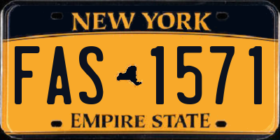 NY license plate FAS1571