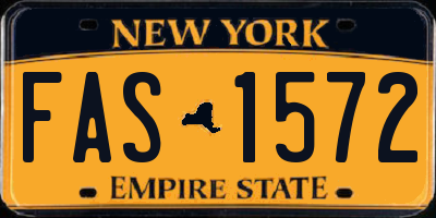 NY license plate FAS1572