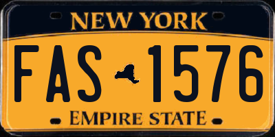 NY license plate FAS1576