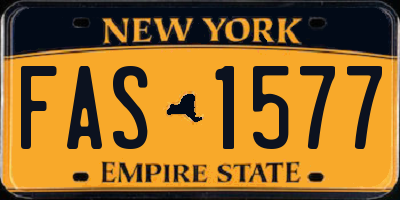 NY license plate FAS1577