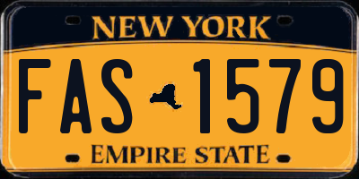 NY license plate FAS1579