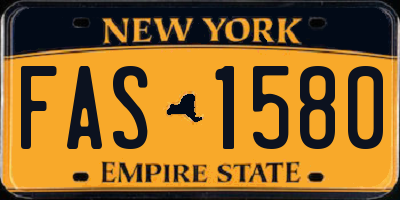 NY license plate FAS1580