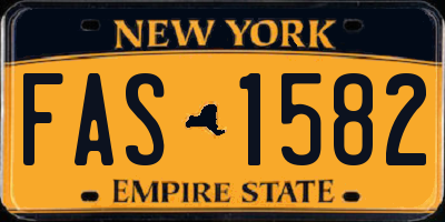 NY license plate FAS1582