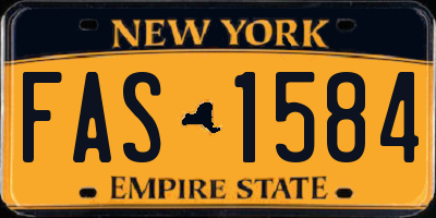 NY license plate FAS1584