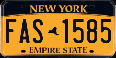 NY license plate FAS1585