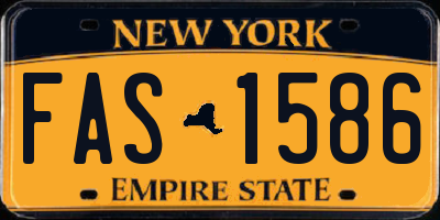 NY license plate FAS1586