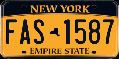 NY license plate FAS1587