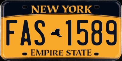 NY license plate FAS1589