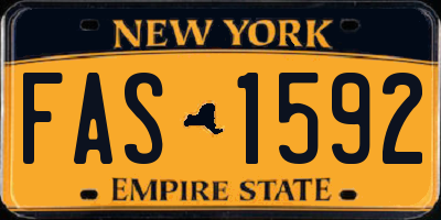NY license plate FAS1592