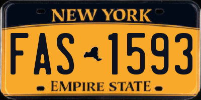 NY license plate FAS1593
