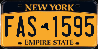 NY license plate FAS1595