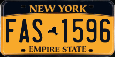 NY license plate FAS1596
