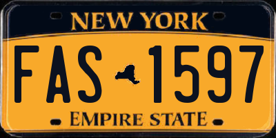 NY license plate FAS1597