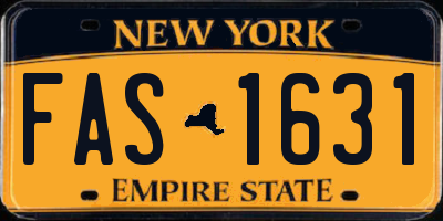 NY license plate FAS1631