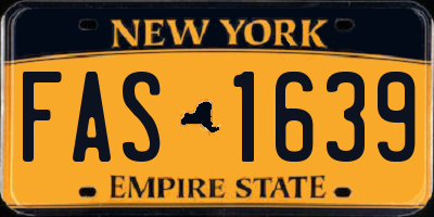 NY license plate FAS1639