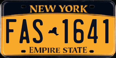 NY license plate FAS1641