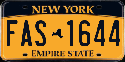 NY license plate FAS1644